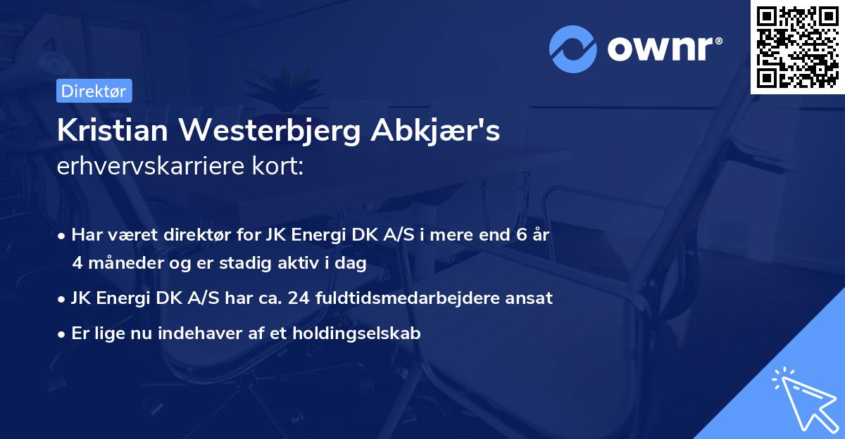 Kristian Westerbjerg Abkjær's erhvervskarriere kort