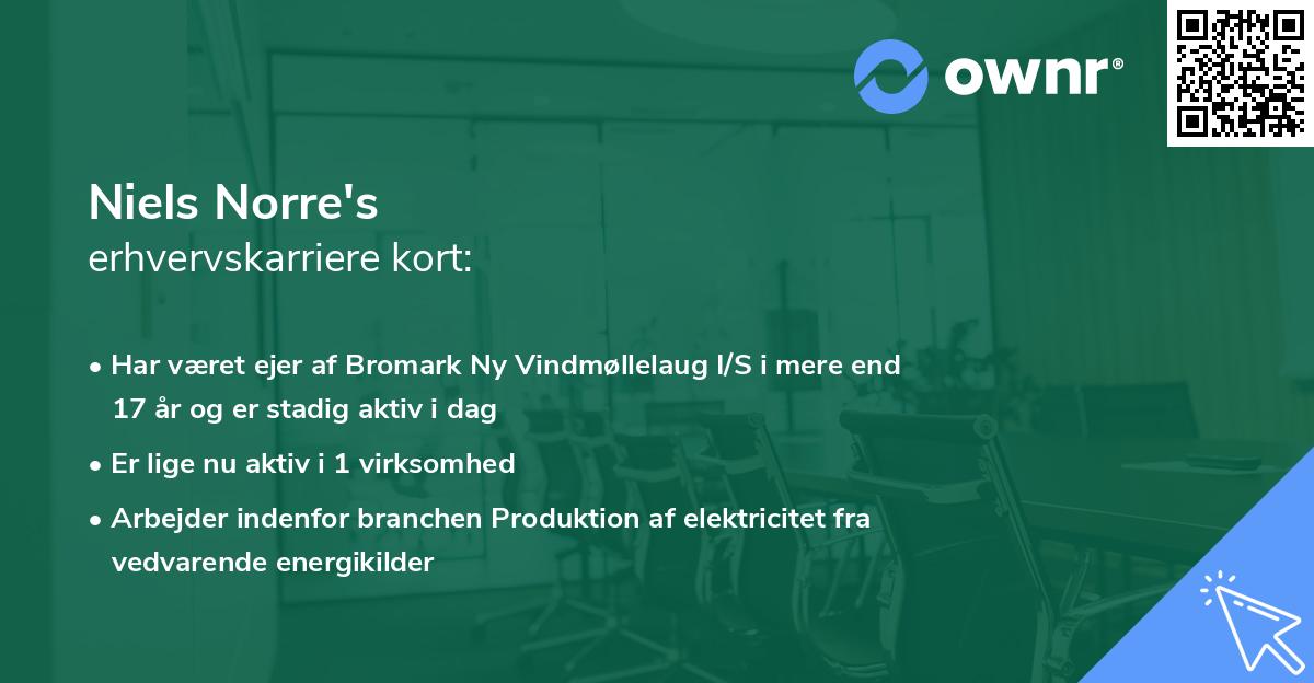 Niels Norre's erhvervskarriere kort