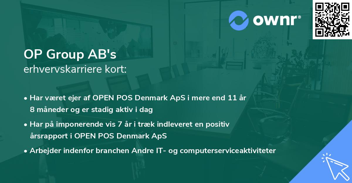 OP Group AB's erhvervskarriere kort