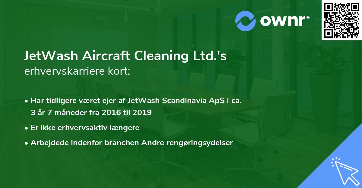 JetWash Aircraft Cleaning Ltd.'s erhvervskarriere kort