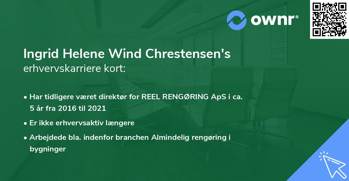 Ingrid Helene Wind Chrestensen's erhvervskarriere kort