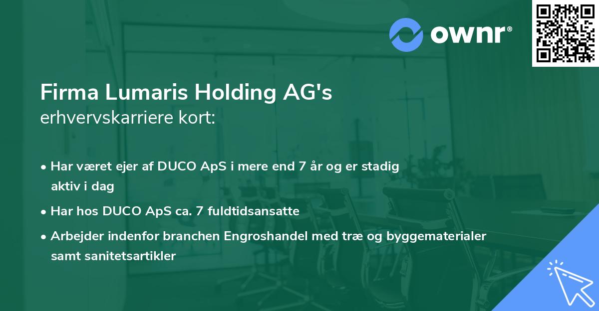 Firma Lumaris Holding AG's erhvervskarriere kort