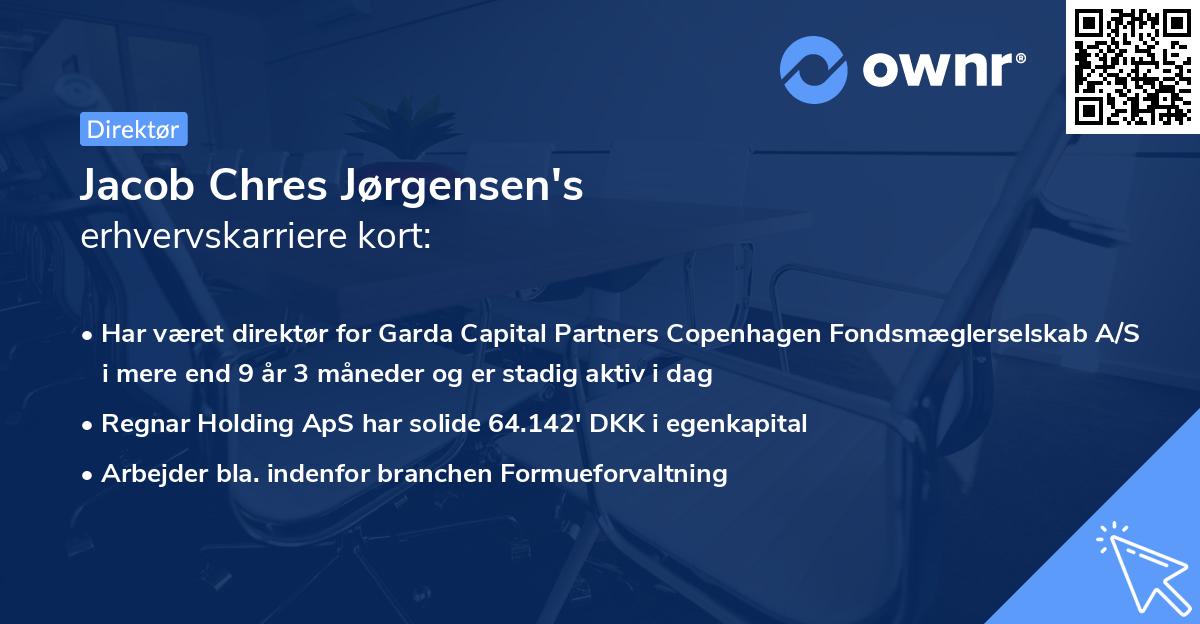 Jacob Chres Jørgensen's erhvervskarriere kort