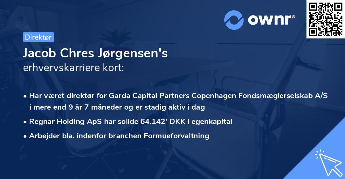 Jacob Chres Jørgensen's erhvervskarriere kort