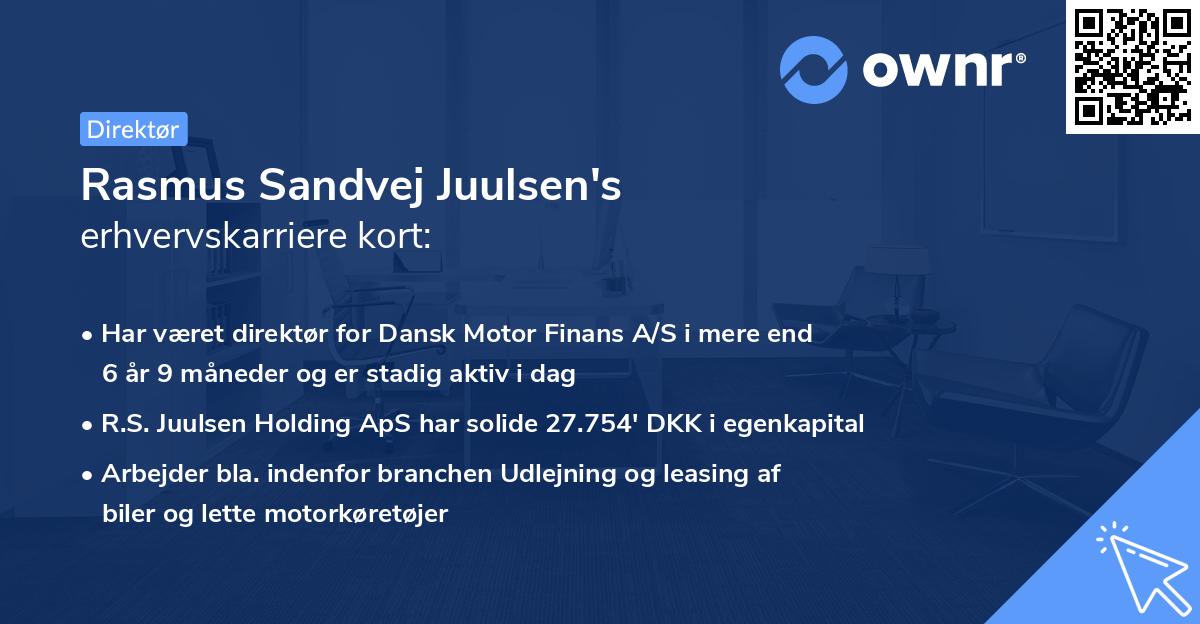 Rasmus Sandvej Juulsen's erhvervskarriere kort