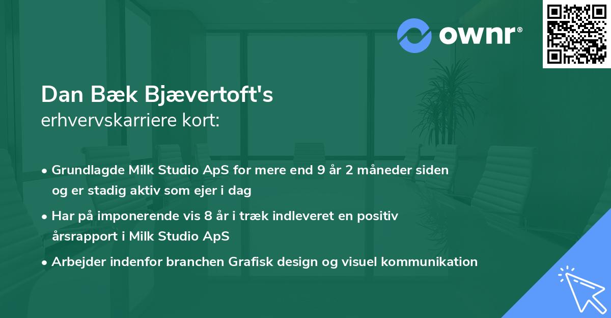 Dan Bæk Bjævertoft's erhvervskarriere kort