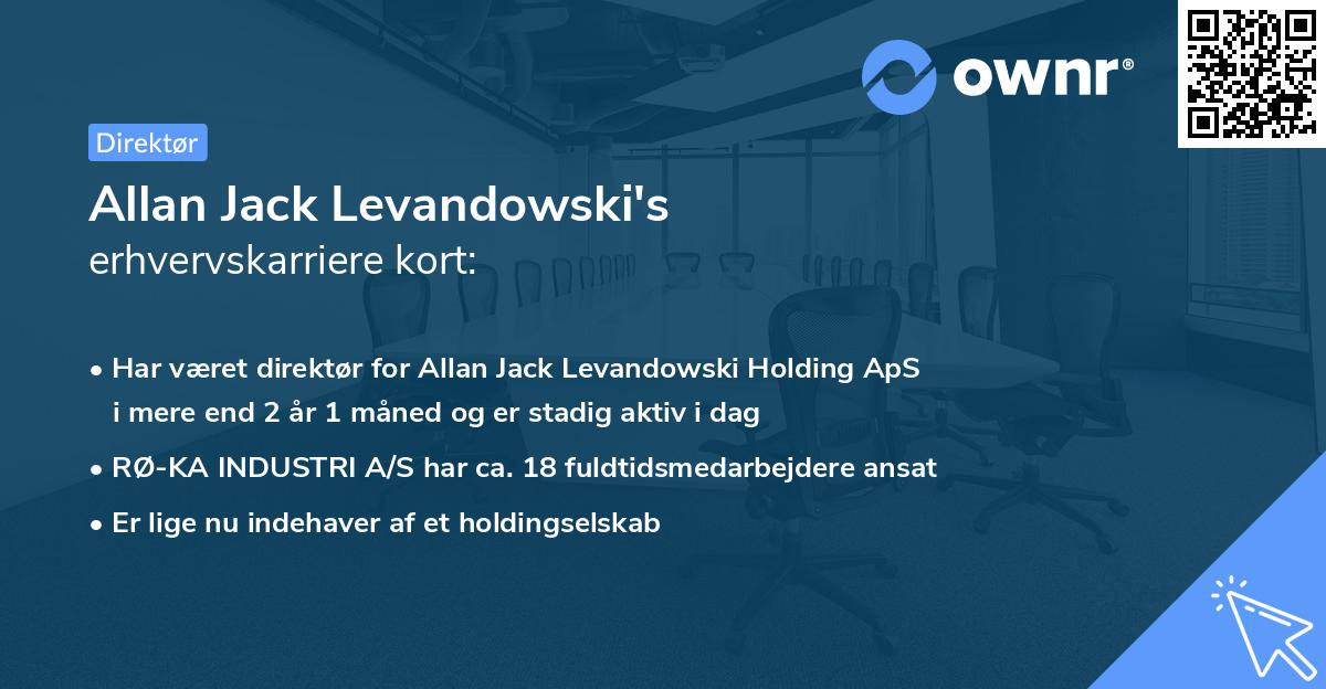 Allan Jack Levandowski's erhvervskarriere kort