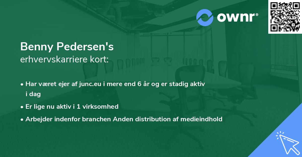 Benny Pedersen's erhvervskarriere kort
