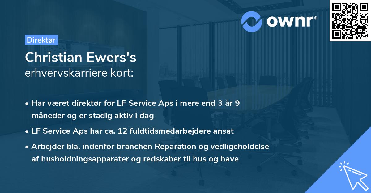Christian Ewers's erhvervskarriere kort