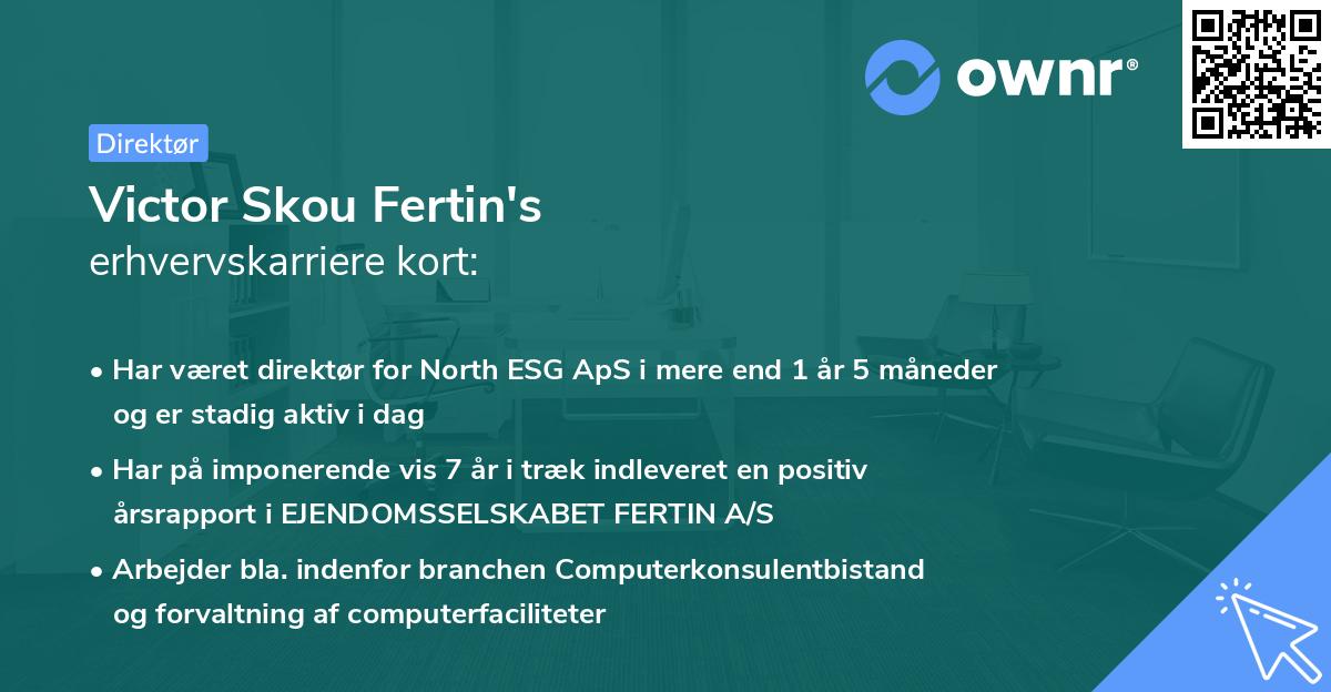 Victor Skou Fertin's erhvervskarriere kort