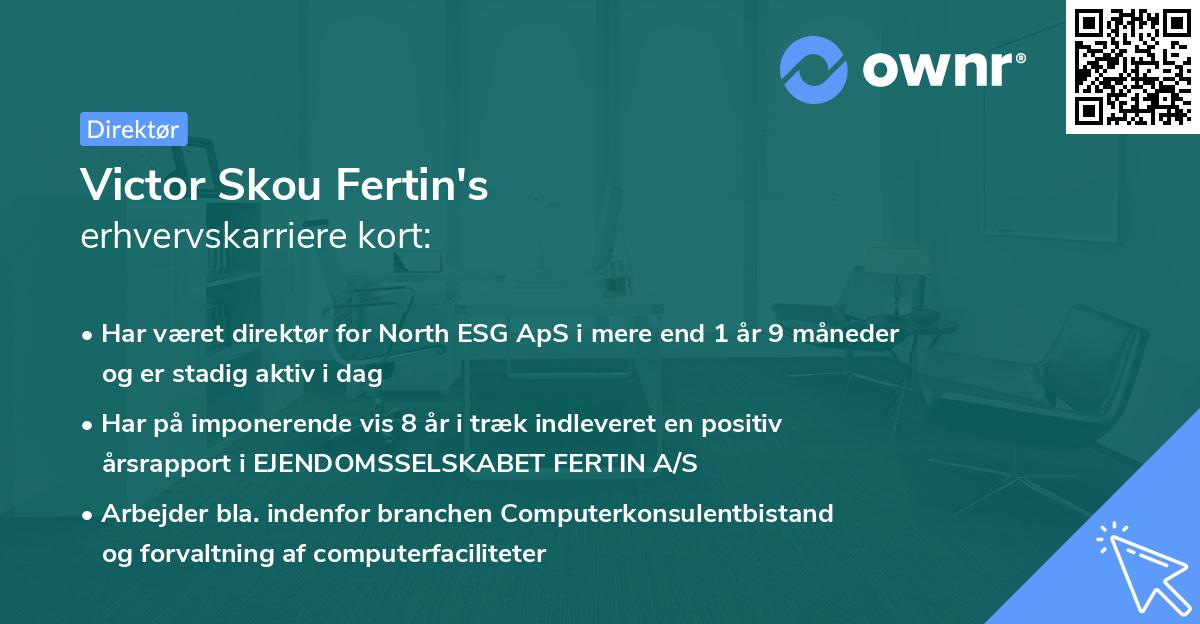 Victor Skou Fertin's erhvervskarriere kort