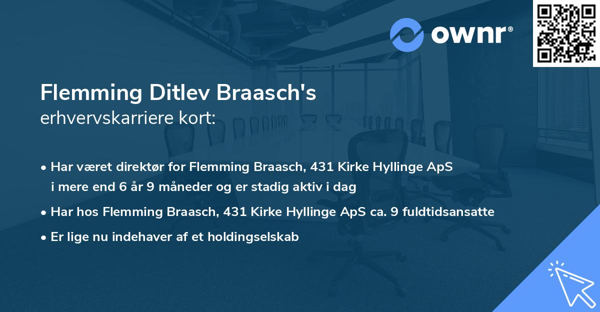 Flemming Ditlev Braasch's erhvervskarriere kort