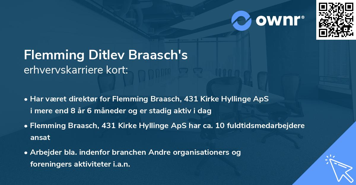 Flemming Ditlev Braasch's erhvervskarriere kort