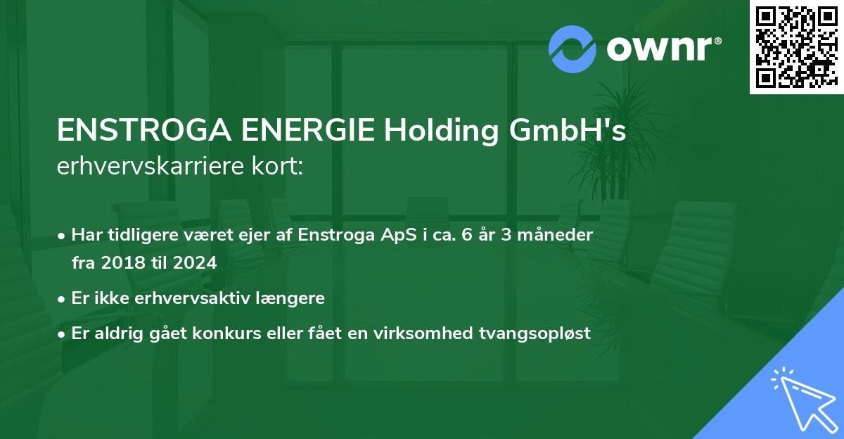 ENSTROGA ENERGIE Holding GmbH's erhvervskarriere kort