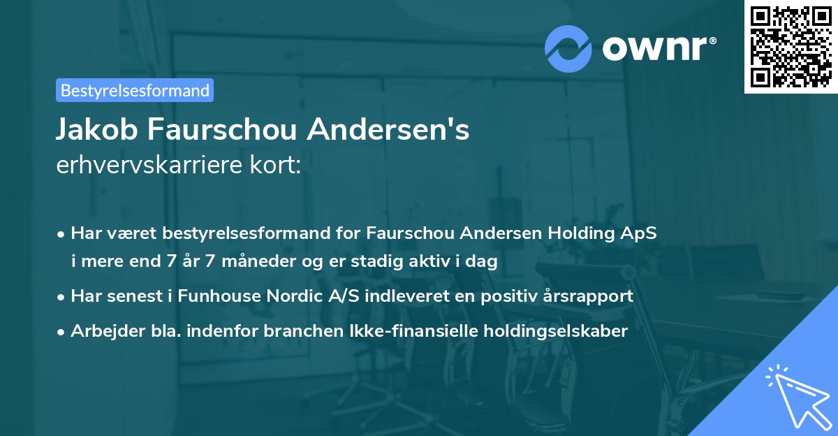 Jakob Faurschou Andersen's erhvervskarriere kort