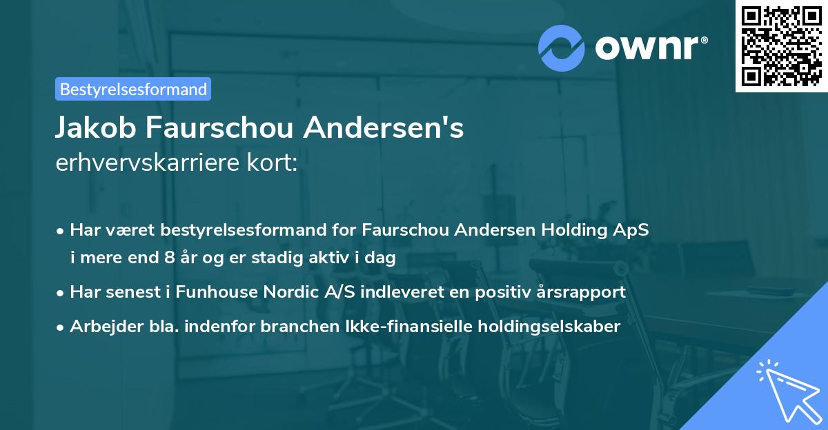 Jakob Faurschou Andersen's erhvervskarriere kort