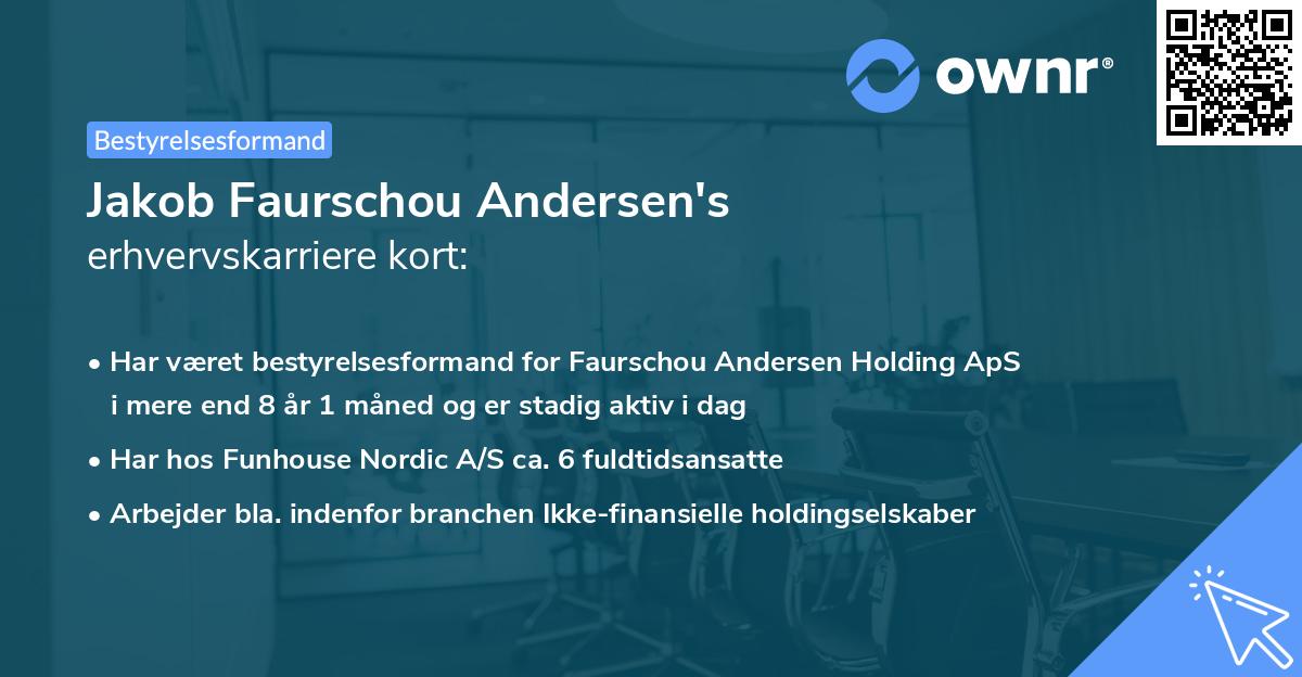 Jakob Faurschou Andersen's erhvervskarriere kort