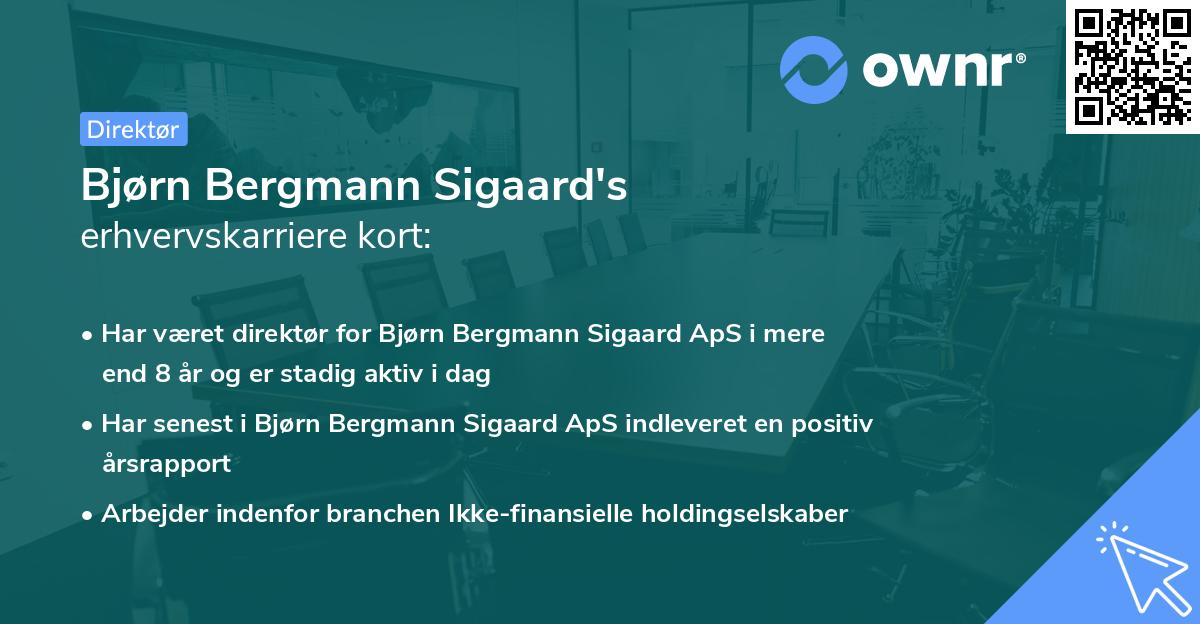 Bjørn Bergmann Sigaard's erhvervskarriere kort