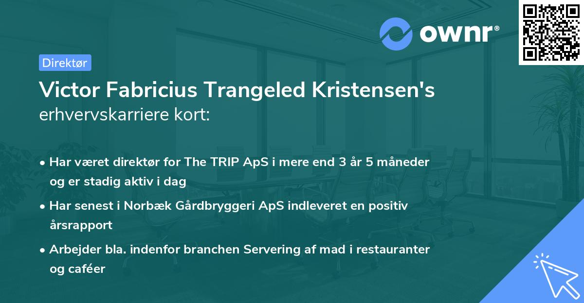 Victor Fabricius Trangeled Kristensen's erhvervskarriere kort