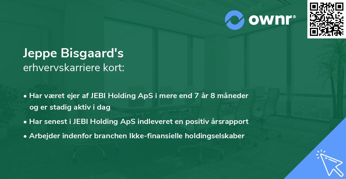 Jeppe Bisgaard's erhvervskarriere kort