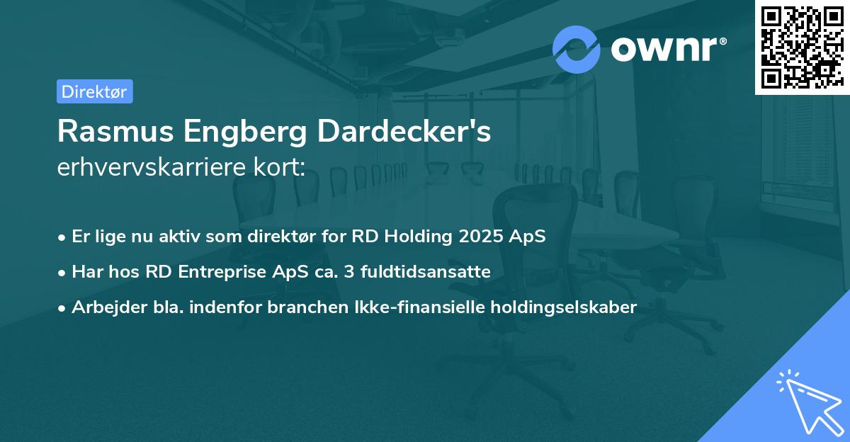 Rasmus Engberg Dardecker's erhvervskarriere kort