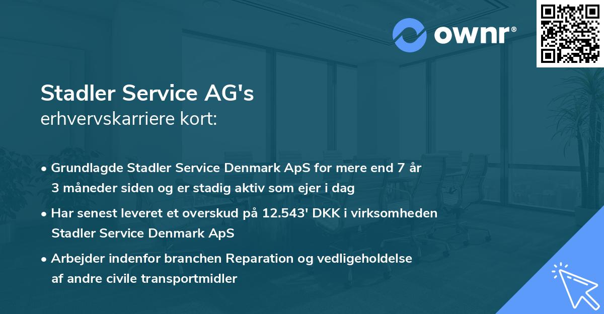 Stadler Service AG's erhvervskarriere kort