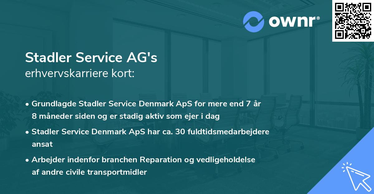 Stadler Service AG's erhvervskarriere kort