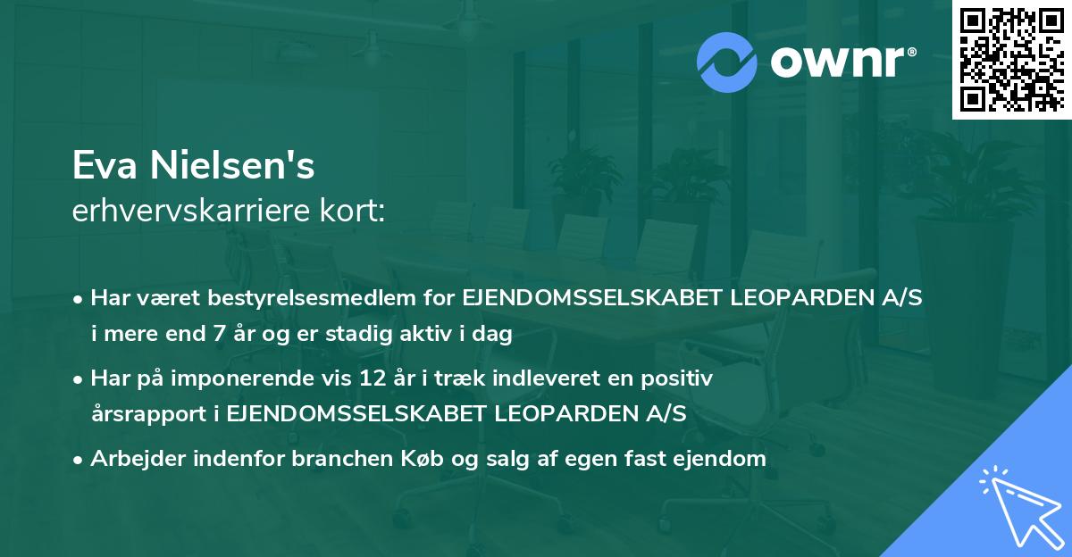 Eva Nielsen's erhvervskarriere kort