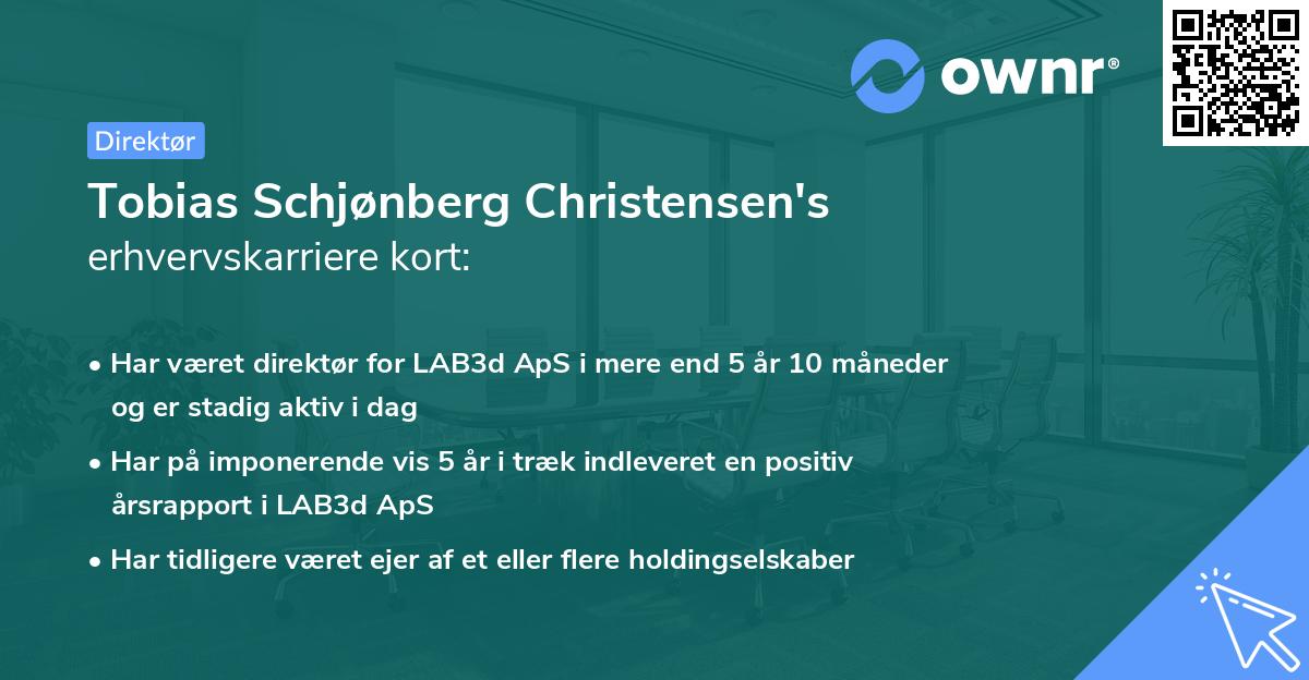 Tobias Schjønberg Christensen's erhvervskarriere kort