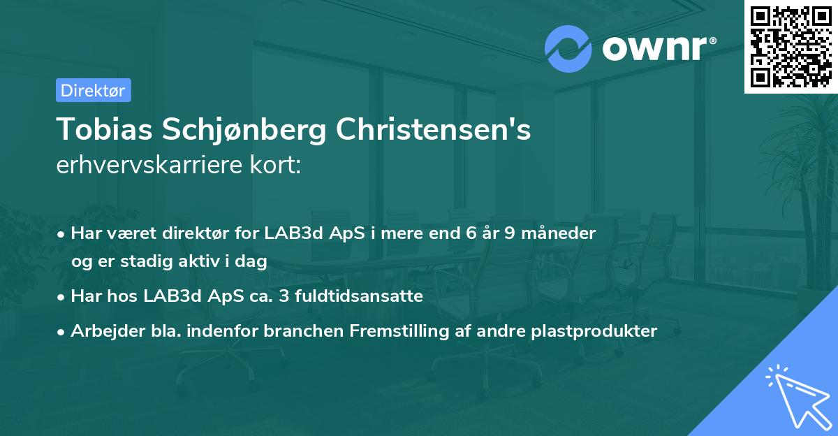 Tobias Schjønberg Christensen's erhvervskarriere kort
