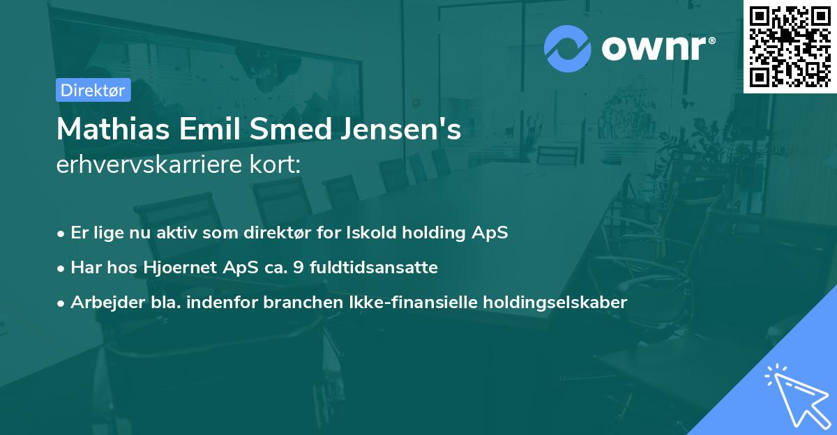 Mathias Emil Smed Jensen's erhvervskarriere kort