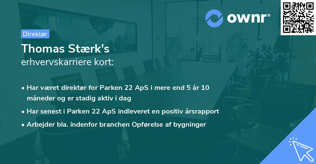 Thomas Stærk's erhvervskarriere kort