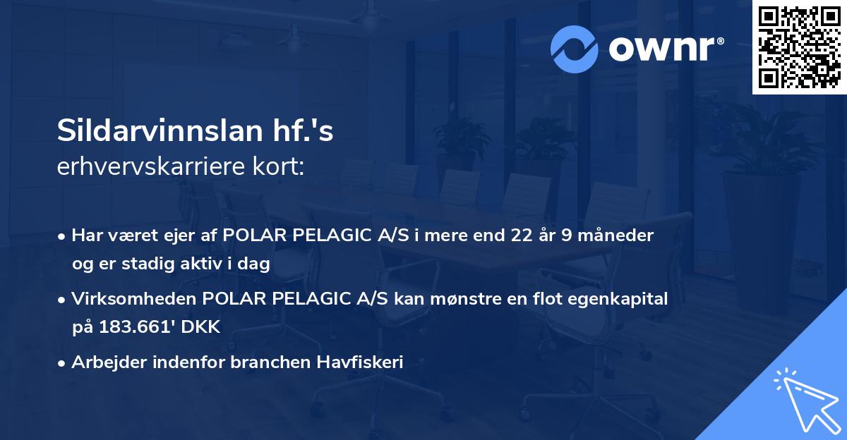 Sildarvinnslan hf.'s erhvervskarriere kort