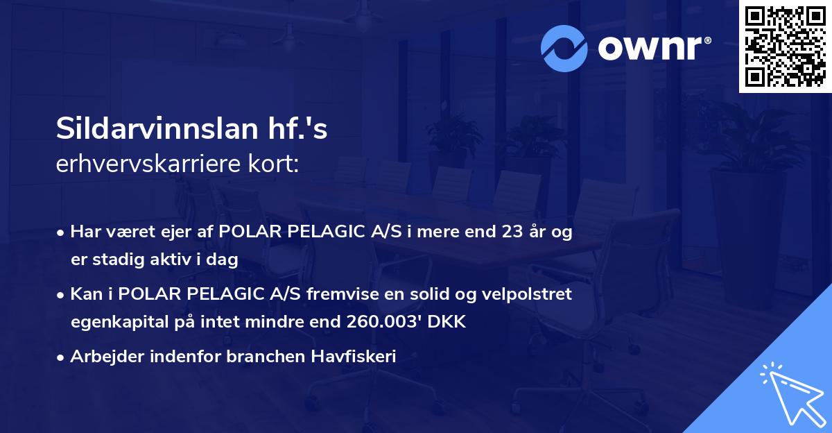 Sildarvinnslan hf.'s erhvervskarriere kort