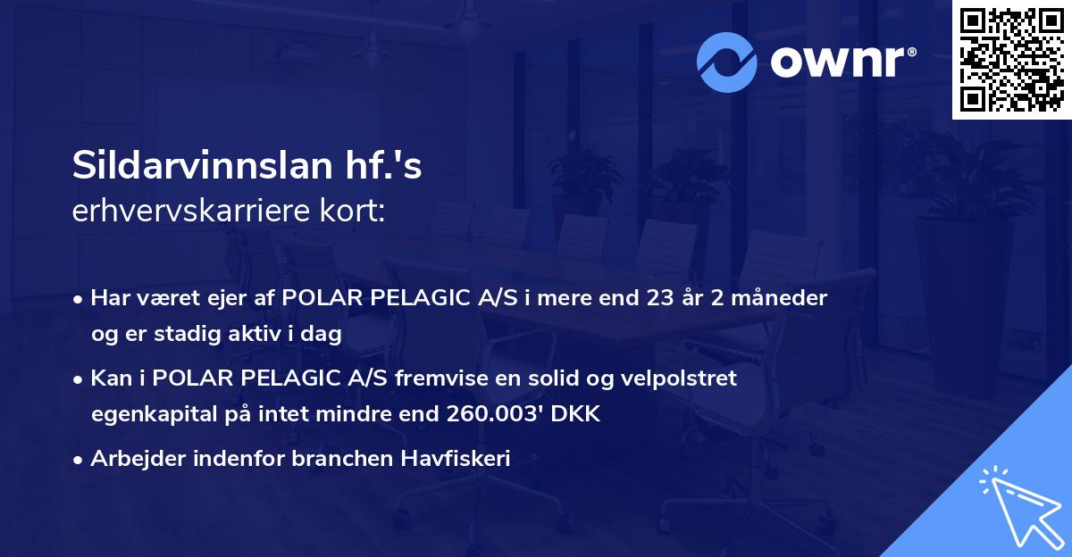 Sildarvinnslan hf.'s erhvervskarriere kort