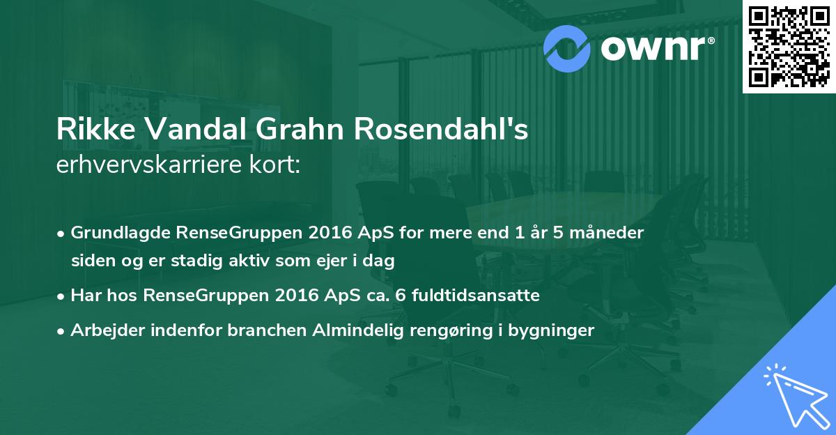 Rikke Vandal Grahn Rosendahl's erhvervskarriere kort