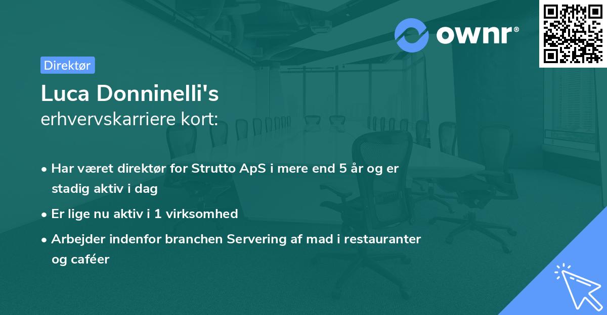Luca Donninelli's erhvervskarriere kort