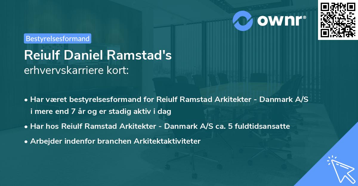 Reiulf Daniel Ramstad's erhvervskarriere kort