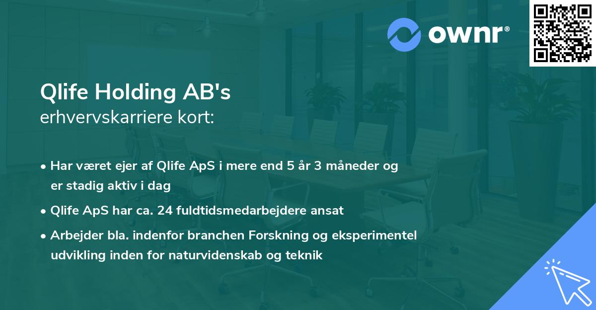 Qlife Holding AB's erhvervskarriere kort