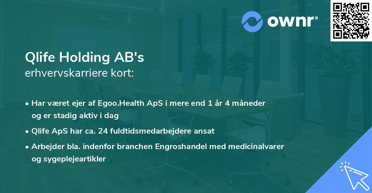 Qlife Holding AB's erhvervskarriere kort