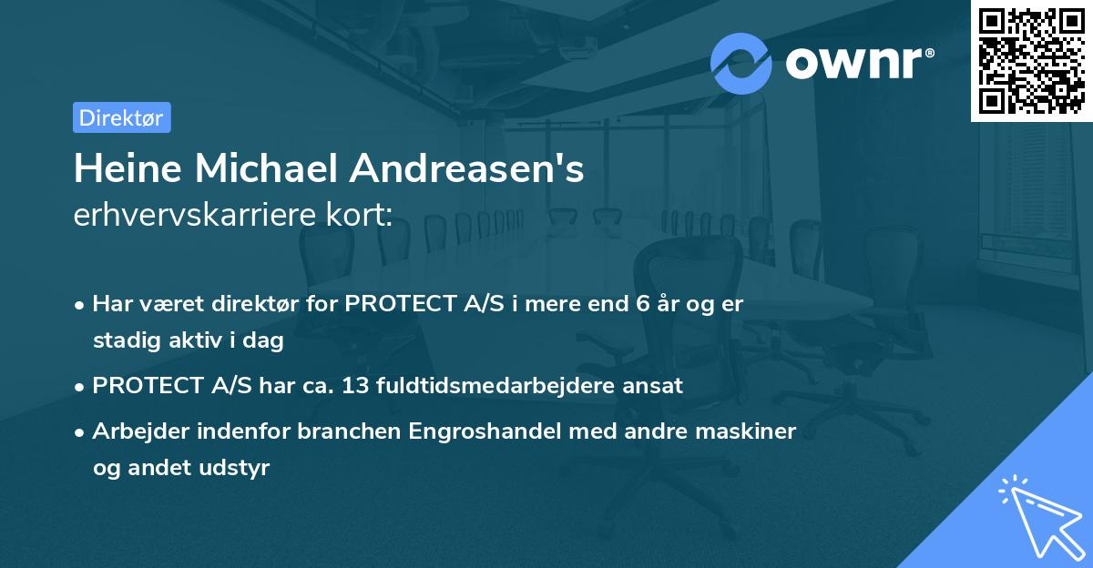 Heine Michael Andreasen's erhvervskarriere kort