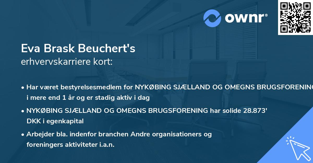 Eva Brask Beuchert's erhvervskarriere kort