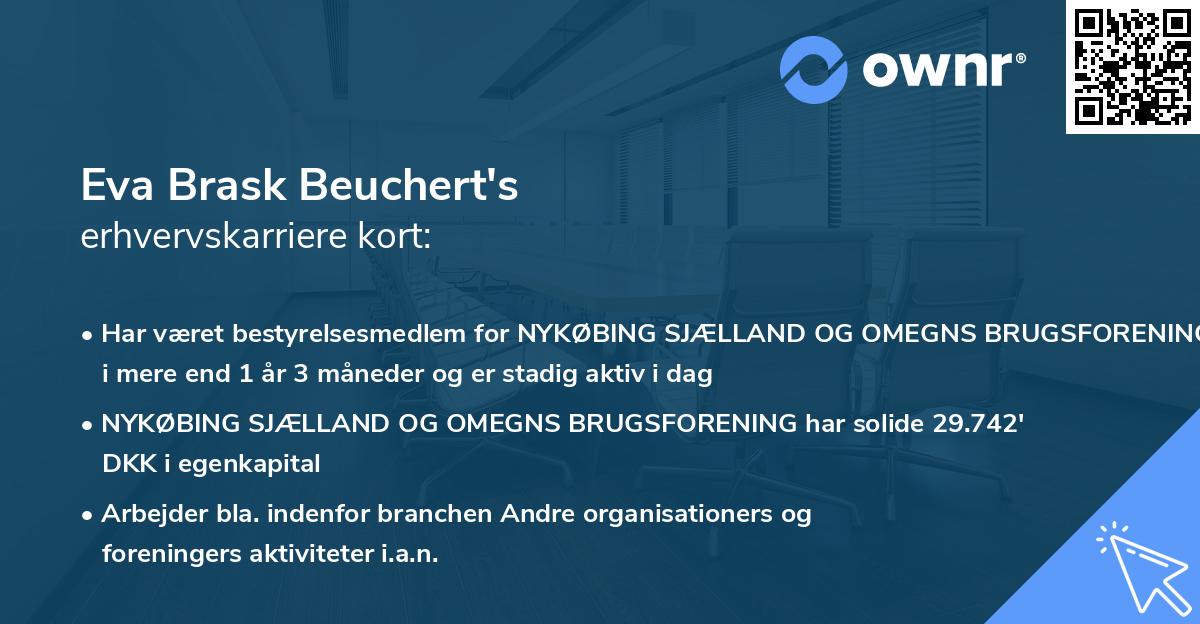 Eva Brask Beuchert's erhvervskarriere kort