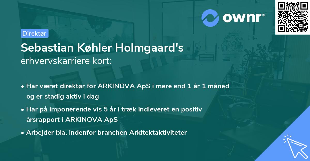 Sebastian Køhler Holmgaard's erhvervskarriere kort