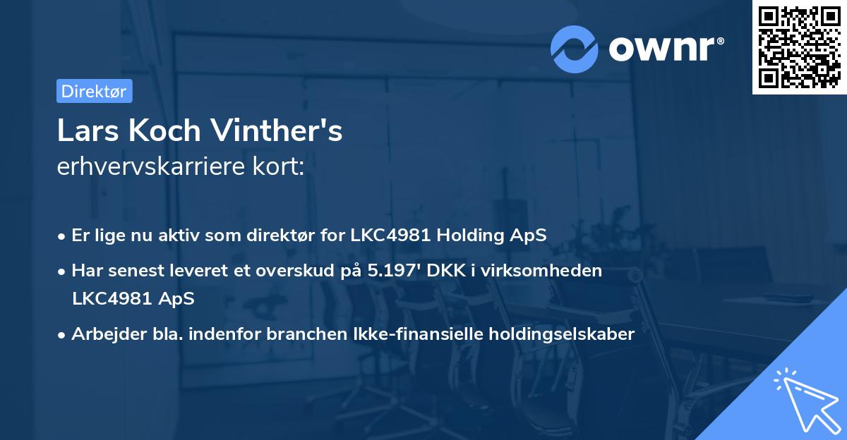 Lars Koch Vinther's erhvervskarriere kort