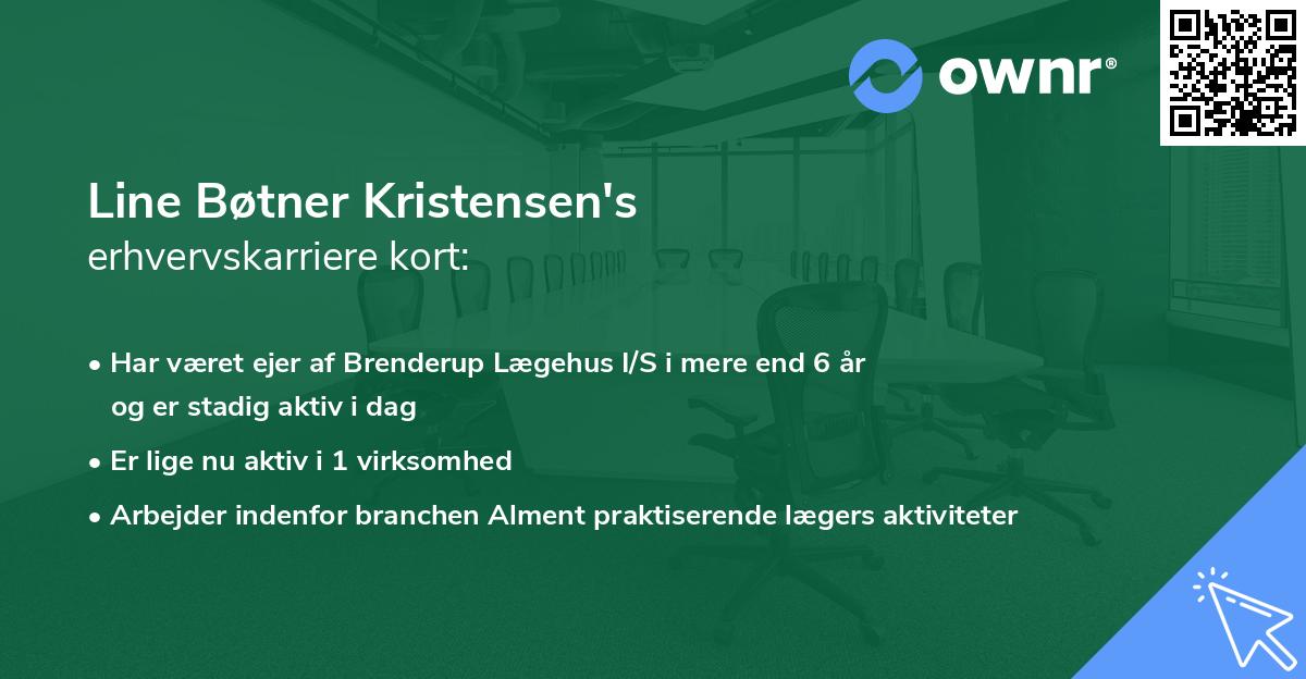 Line Bøtner Kristensen's erhvervskarriere kort