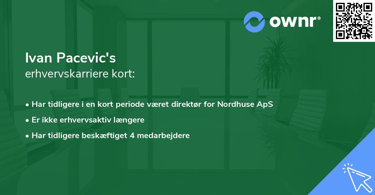 Ivan Pacevic's erhvervskarriere kort