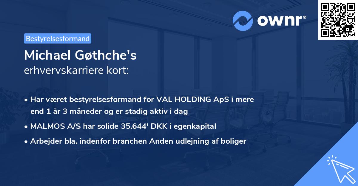 Michael Gøthche's erhvervskarriere kort