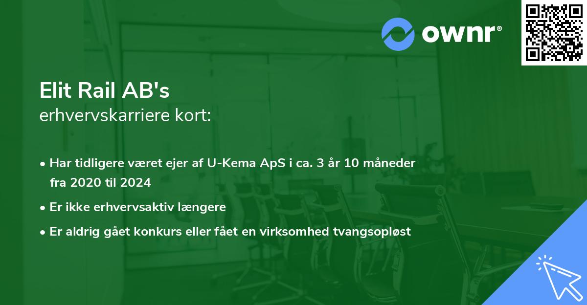 Elit Rail AB's erhvervskarriere kort
