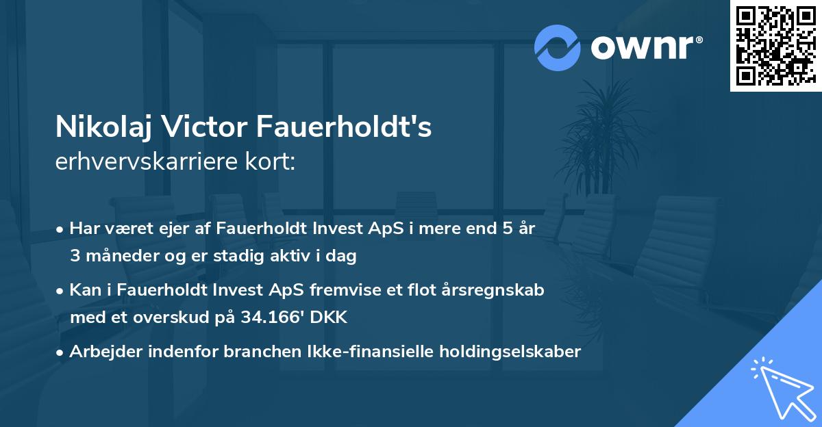 Nikolaj Victor Fauerholdt's erhvervskarriere kort